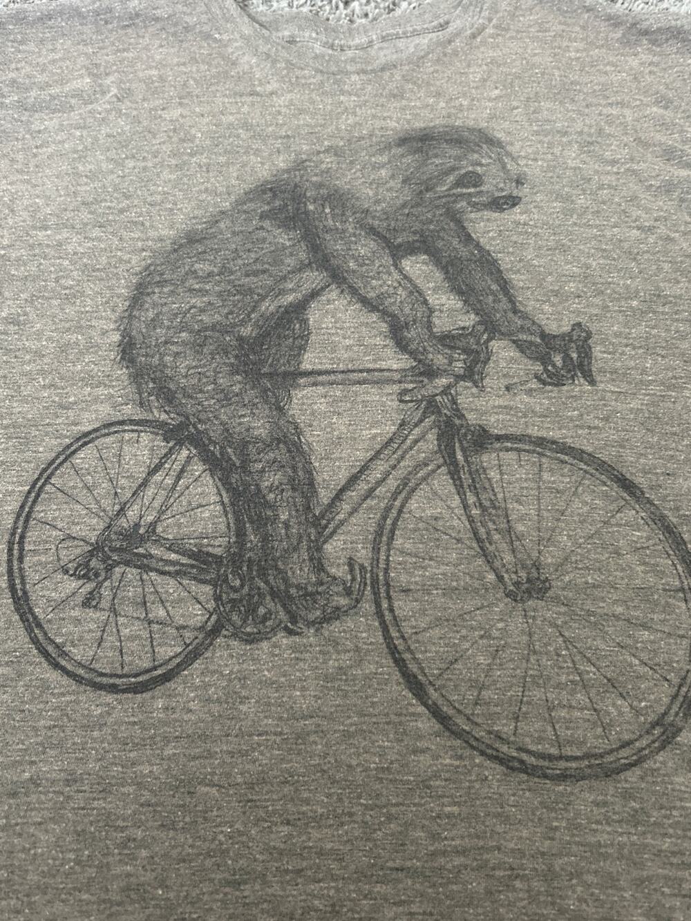 Dark Cycle T-Shirt - Sloth riding a bicycle (XL)